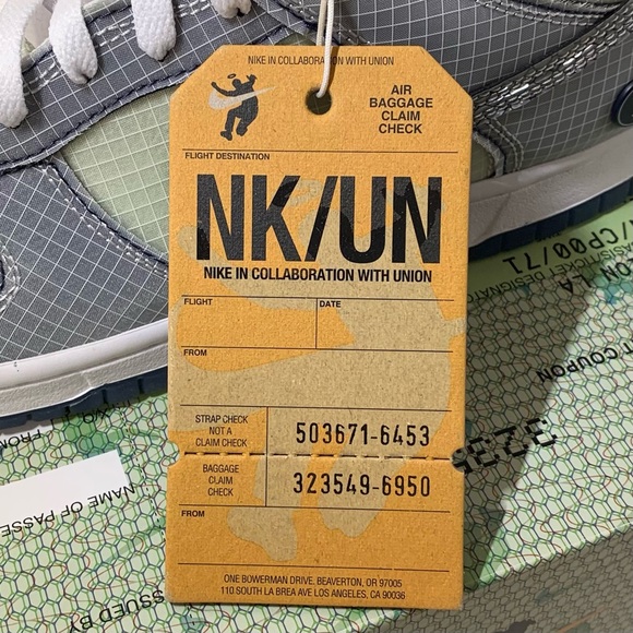 🛂[BRAND NEW] NIKE DUNK LOW UNION PASSPORT PACK PISTACHIO MENS SIZE 11.5 SHOES🛂 - Picture 10 of 15